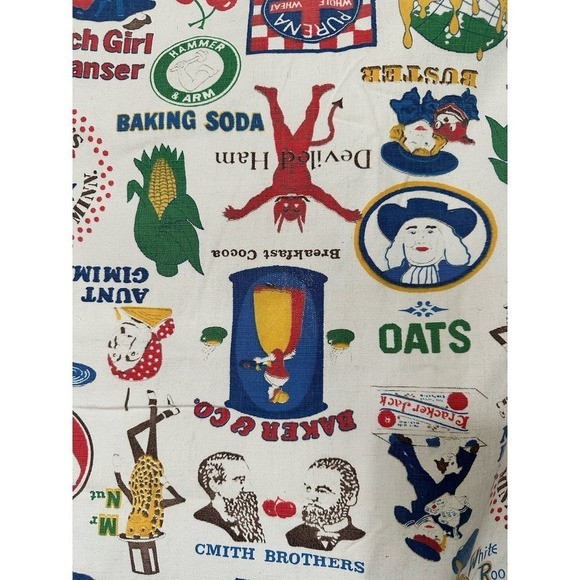 Vintage novelty print brands blanket coverlet with fringe - Picture 9 of 10